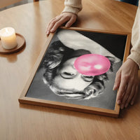 Marilyn Monroe Blowing Bubblegum Portrait Print