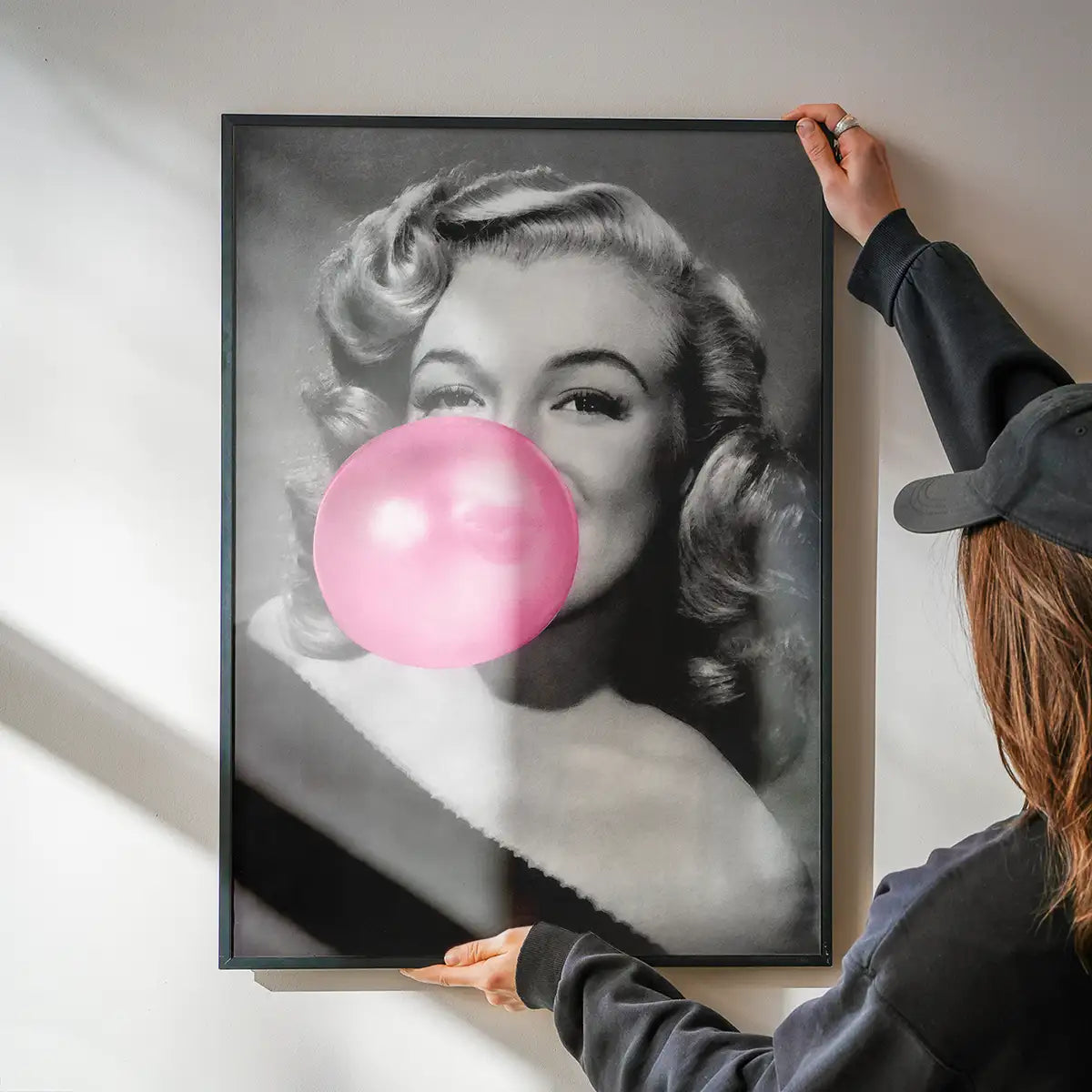 Marilyn Monroe Blowing Bubblegum Portrait Print