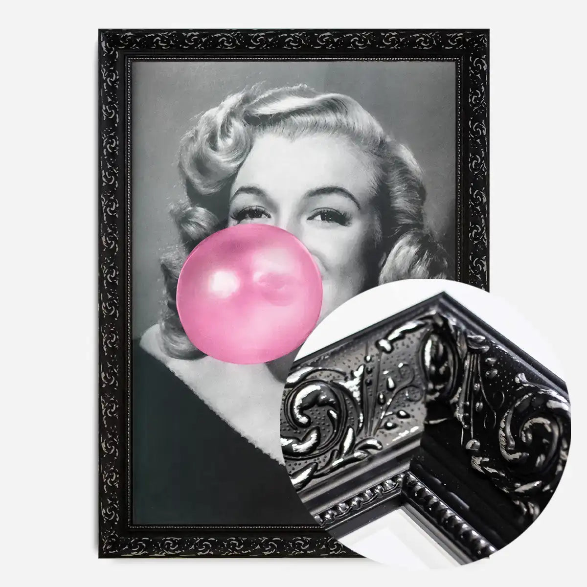 Marilyn Monroe Blowing Bubblegum Portrait Print