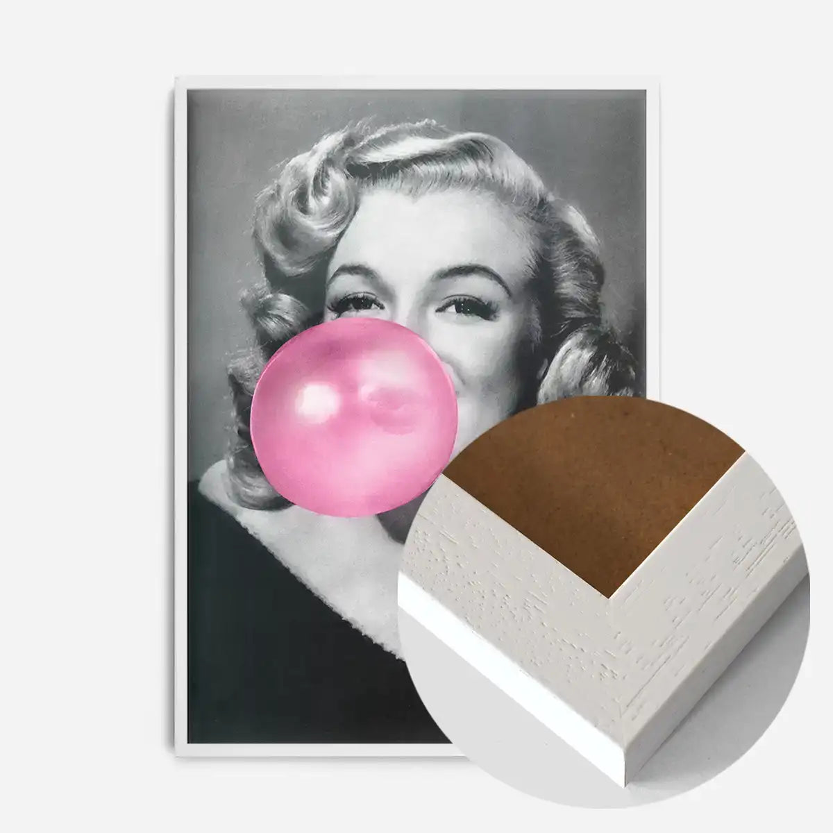 Marilyn Monroe Blowing Bubblegum Portrait Print
