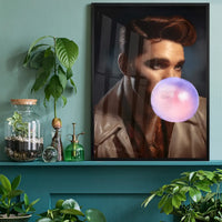 King of Rock 'n' Roll Bubblegum Portrait Print