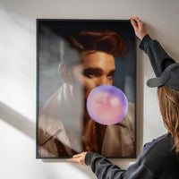 King of Rock 'n' Roll Bubblegum Portrait Print