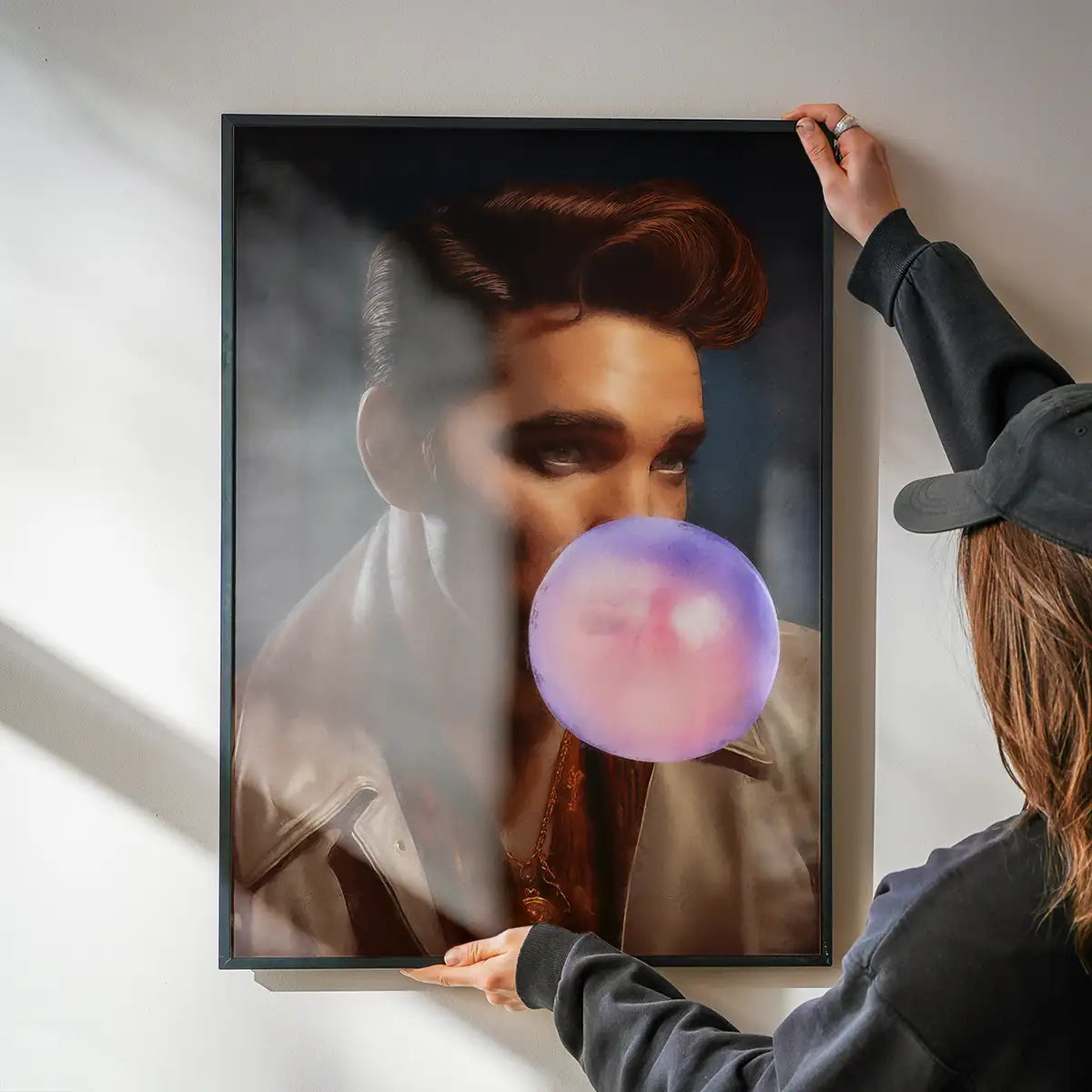 King of Rock 'n' Roll Bubblegum Portrait Print