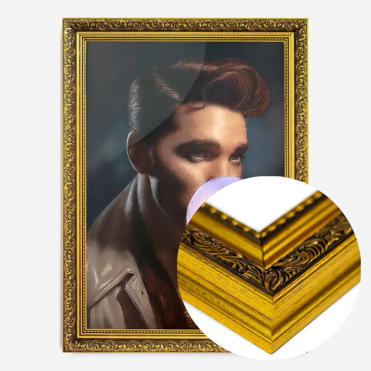 King of Rock 'n' Roll Bubblegum Portrait Print