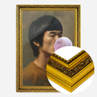 Martial Artist Blowing Bubblegum Portrait Print