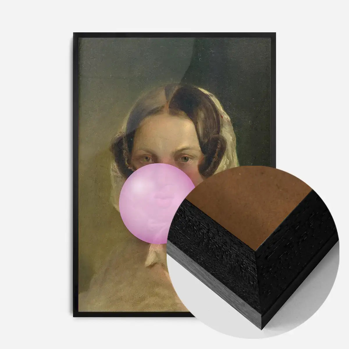 Friedrich von Amerling Lady Bubblegum Portrait Quirky Print