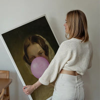 Friedrich von Amerling Lady Bubblegum Portrait Quirky Print