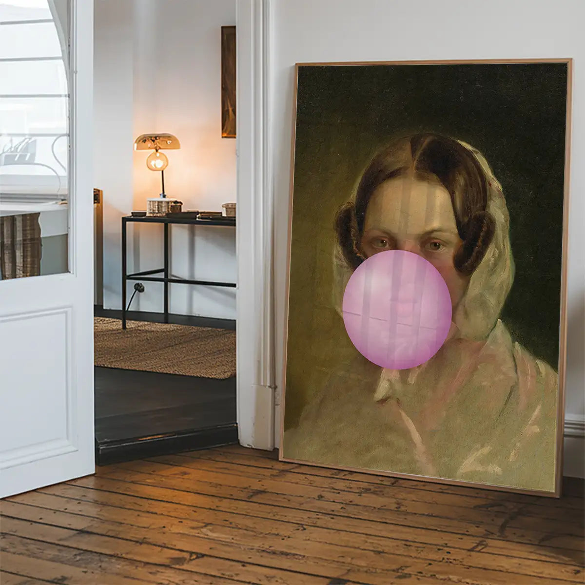 Friedrich von Amerling Lady Bubblegum Portrait Quirky Print