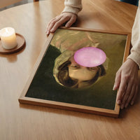 Friedrich von Amerling Lady Bubblegum Portrait Quirky Print