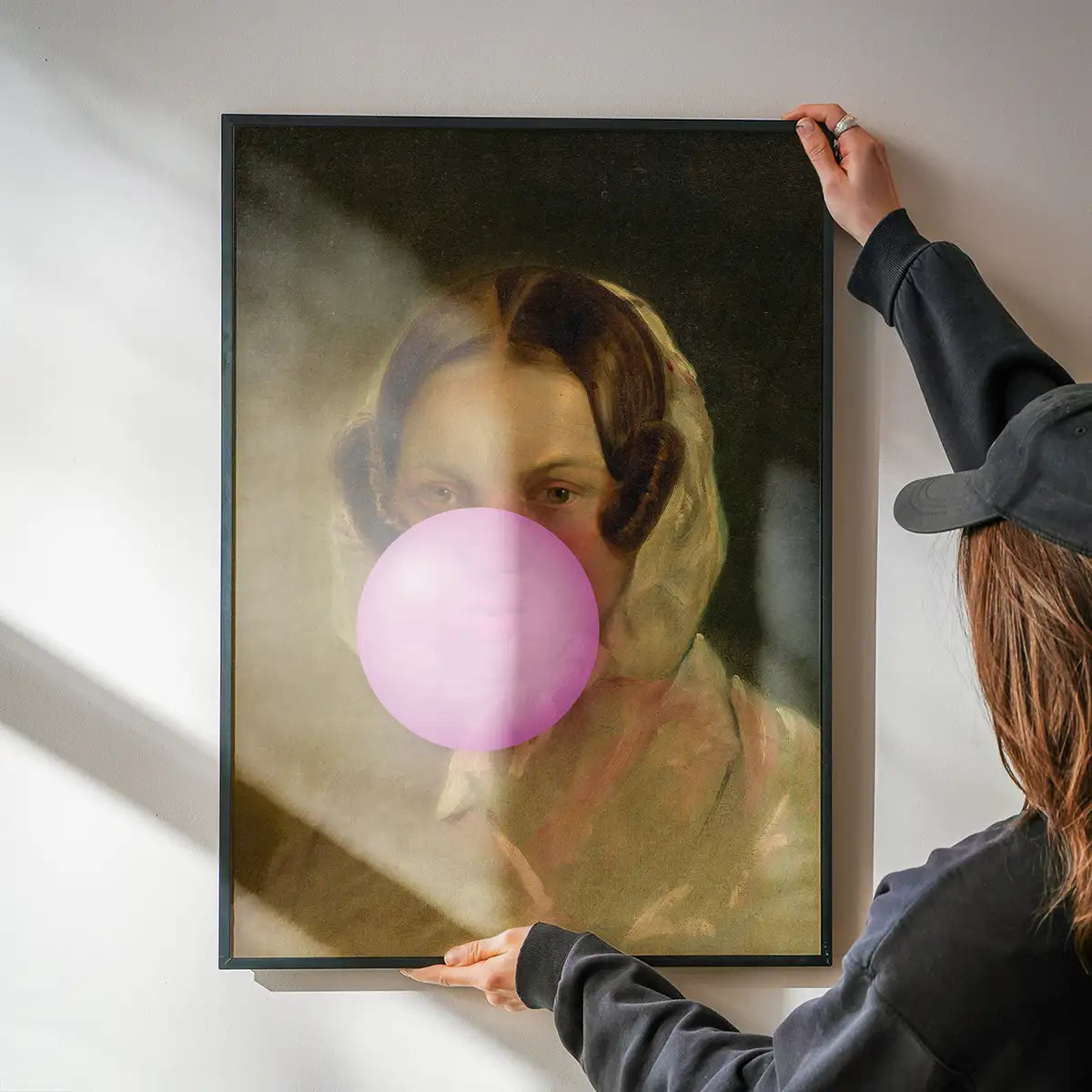 Friedrich von Amerling Lady Bubblegum Portrait Quirky Print