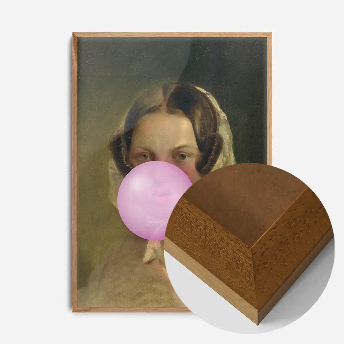 Friedrich von Amerling Lady Bubblegum Portrait Quirky Print