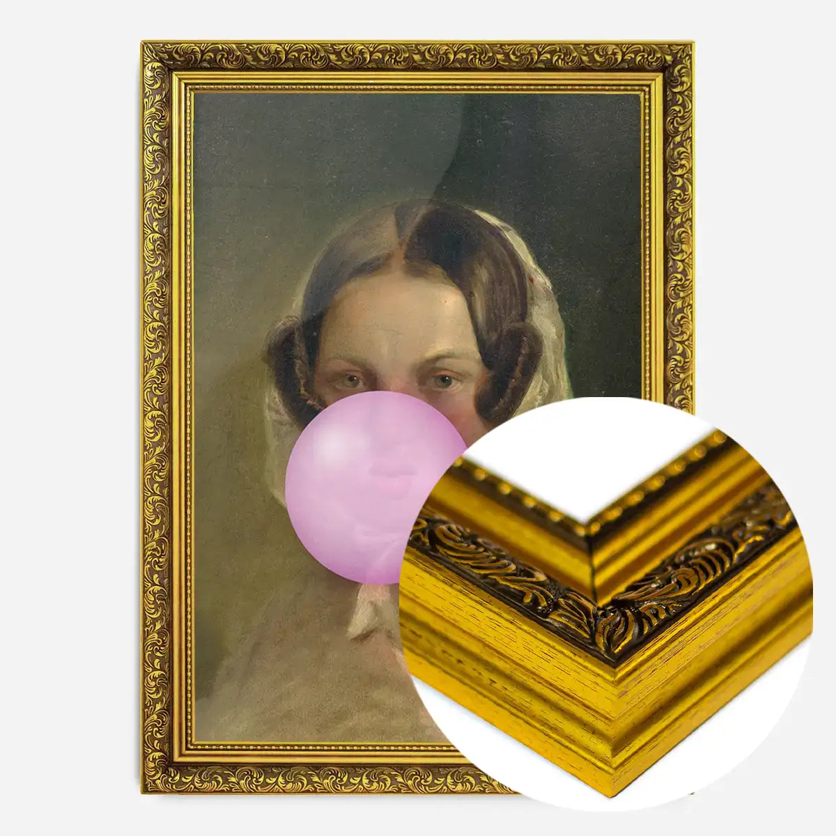 Friedrich von Amerling Lady Bubblegum Portrait Quirky Print