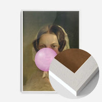 Friedrich von Amerling Lady Bubblegum Portrait Quirky Print