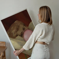 Friedrich von Amerling Lady Lying Down Bubblegum Portrait Quirky Print