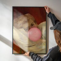 Friedrich von Amerling Lady Lying Down Bubblegum Portrait Quirky Print