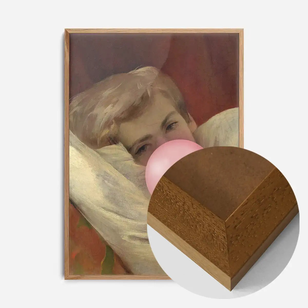 Friedrich von Amerling Lady Lying Down Bubblegum Portrait Quirky Print