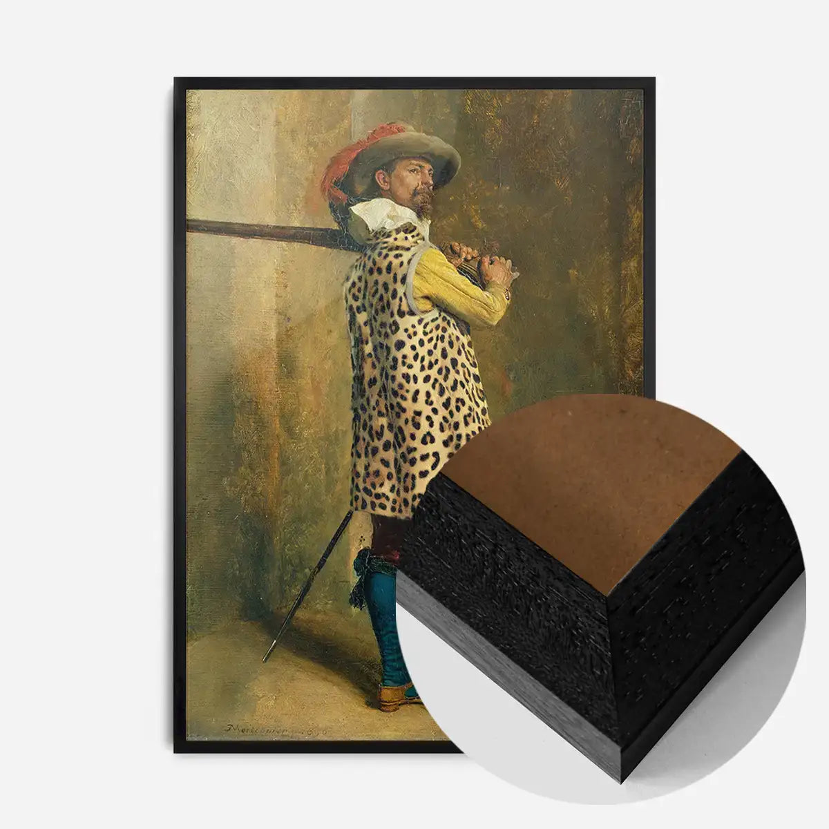 Ernest Meissonier Musketeer Leopard Print Quirky Art Print