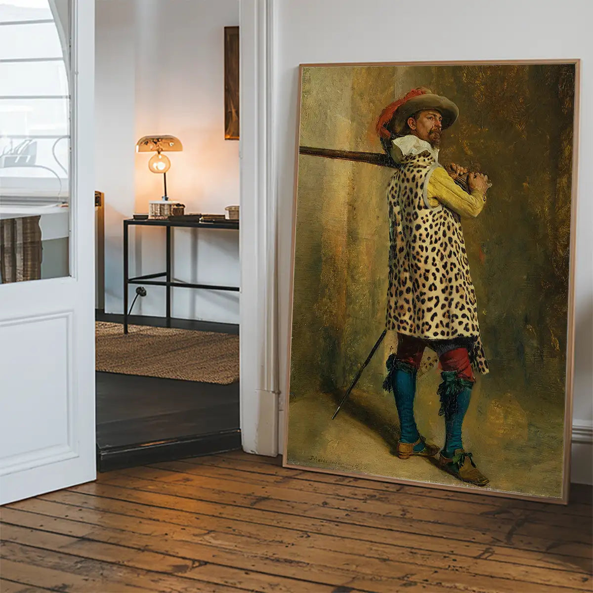 Ernest Meissonier Musketeer Leopard Print Quirky Art Print