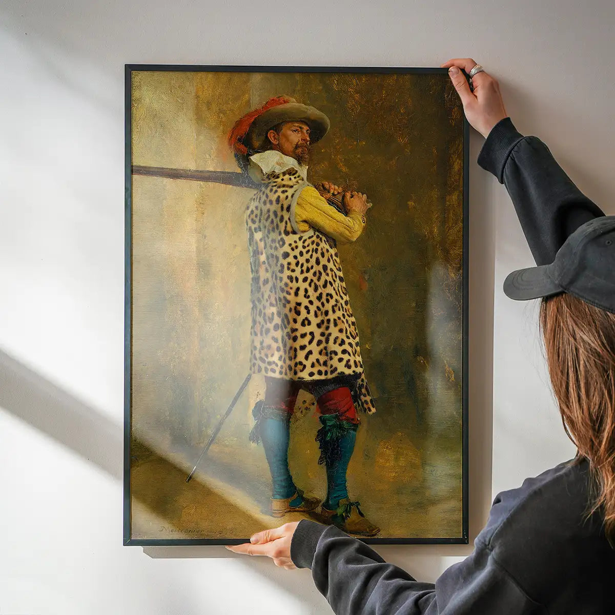 Ernest Meissonier Musketeer Leopard Print Quirky Art Print