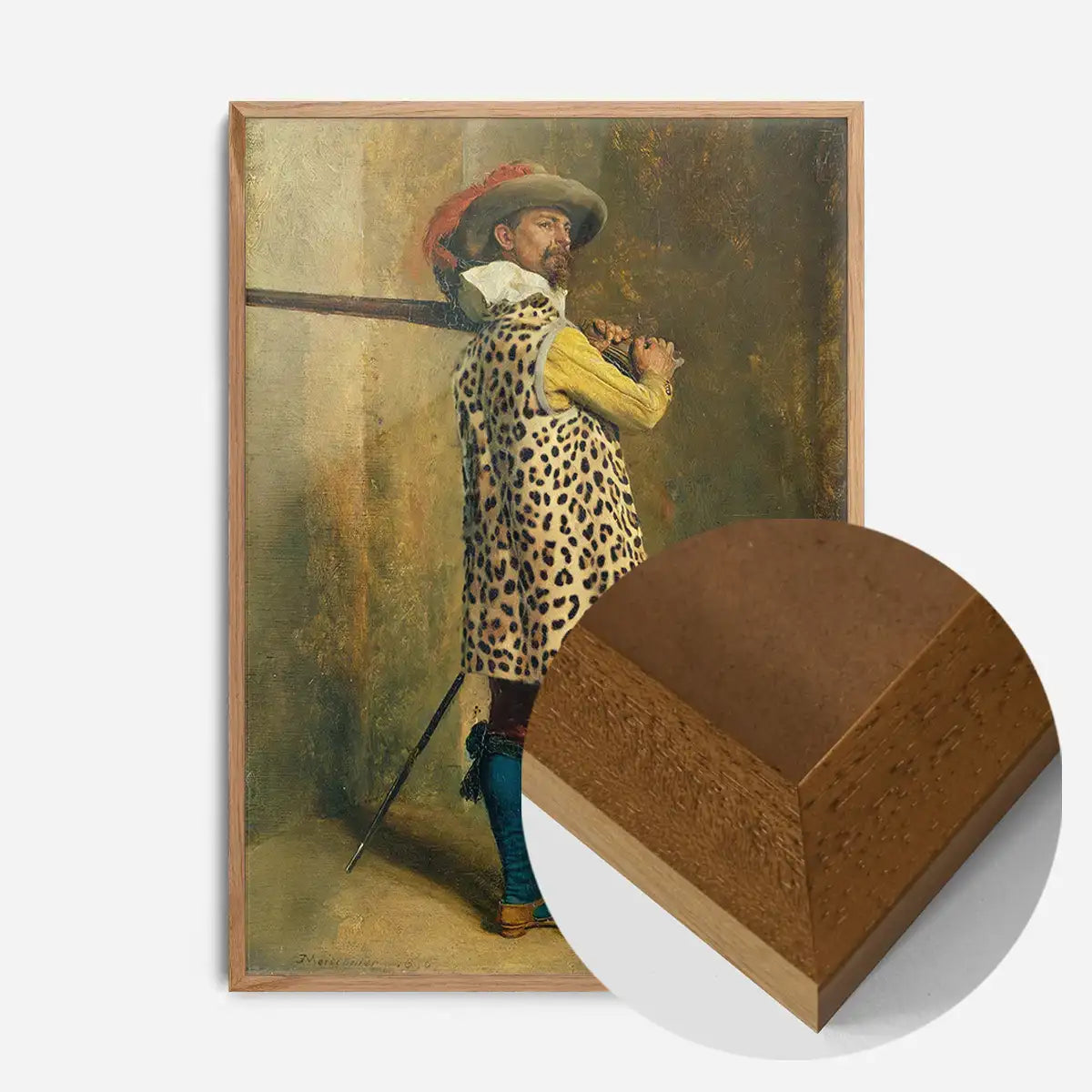 Ernest Meissonier Musketeer Leopard Print Quirky Art Print