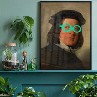 Friedrich von Amerling Spraypaint Graffiti Glasses Quirky Art Print