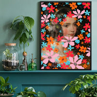 Friedrich von Amerling Flower Girl Funky Art Print