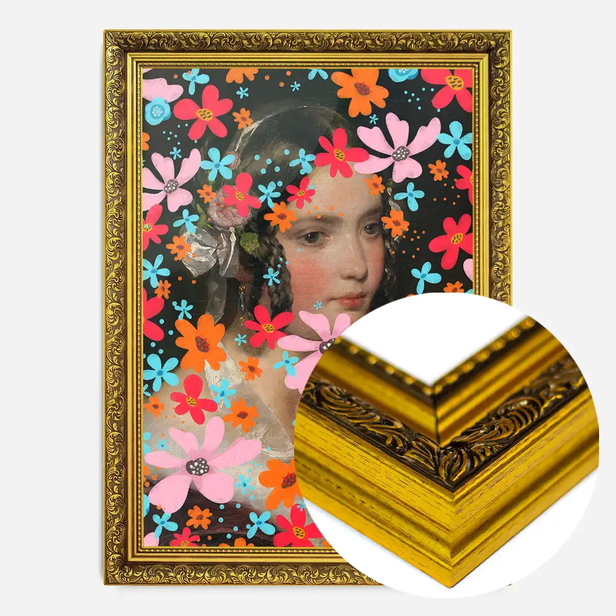 Friedrich von Amerling Flower Girl Funky Art Print