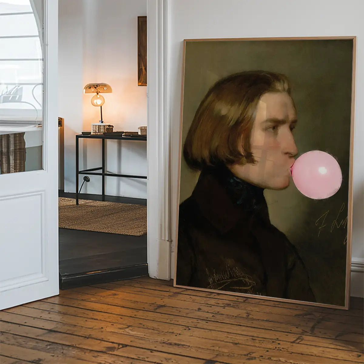 Friedrich von Amerling Bubblegum Painting Quirky Portrait Print