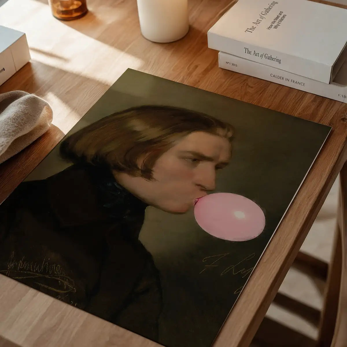 Friedrich von Amerling Bubblegum Painting Quirky Portrait Print