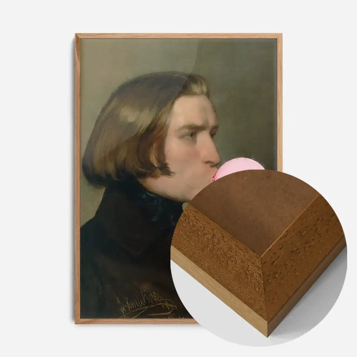 Friedrich von Amerling Bubblegum Painting Quirky Portrait Print