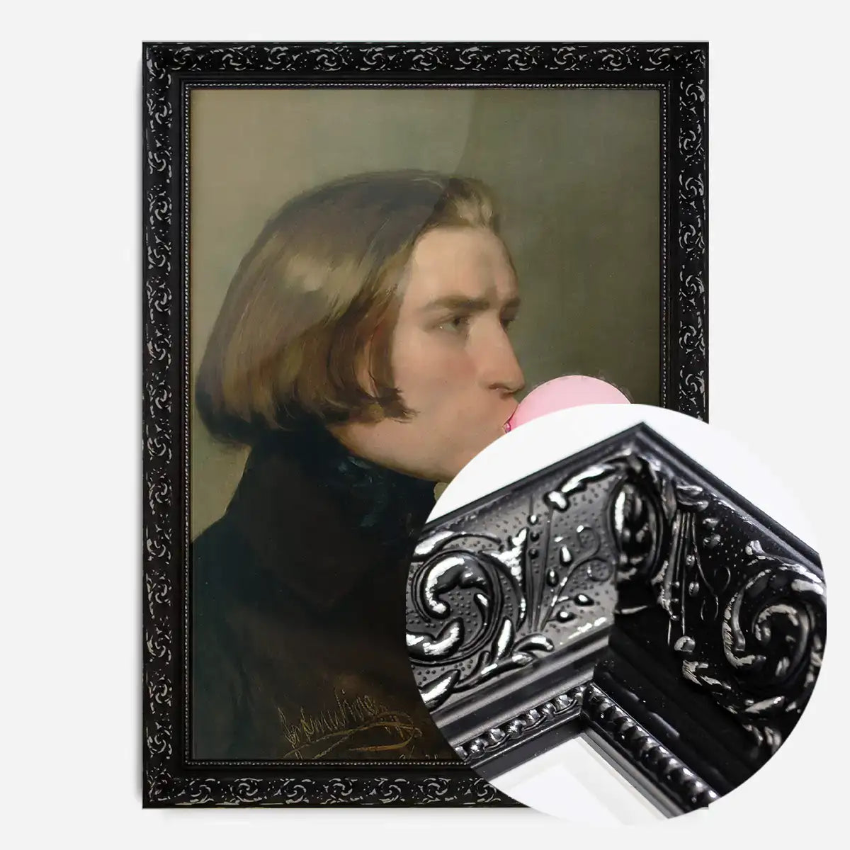 Friedrich von Amerling Bubblegum Painting Quirky Portrait Print