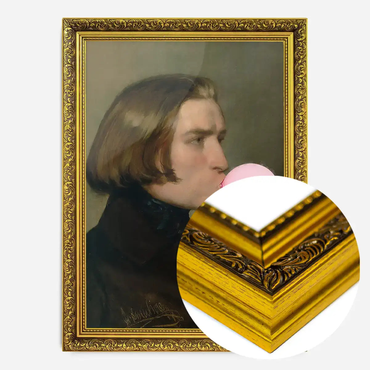 Friedrich von Amerling Bubblegum Painting Quirky Portrait Print