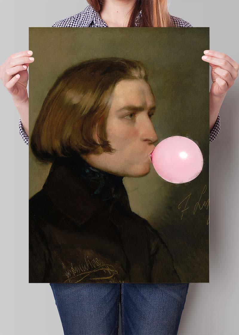 Friedrich von Amerling Bubblegum Painting Quirky Portrait Print