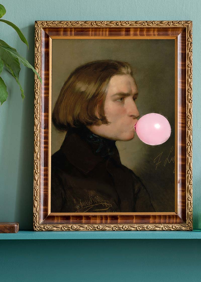 Friedrich von Amerling Bubblegum Painting Quirky Portrait Print