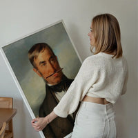 Friedrich von Amerling Pencil Moustache Funky Art Print