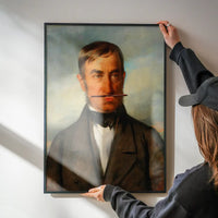 Friedrich von Amerling Pencil Moustache Funky Art Print