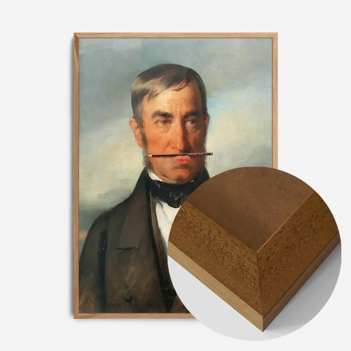 Friedrich von Amerling Pencil Moustache Funky Art Print