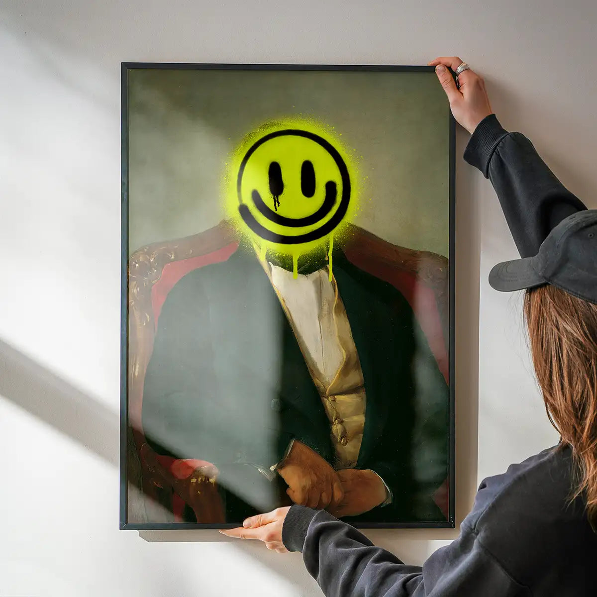 Friedrich von Amerling Spraypaint Face Quirky Graffiti Print