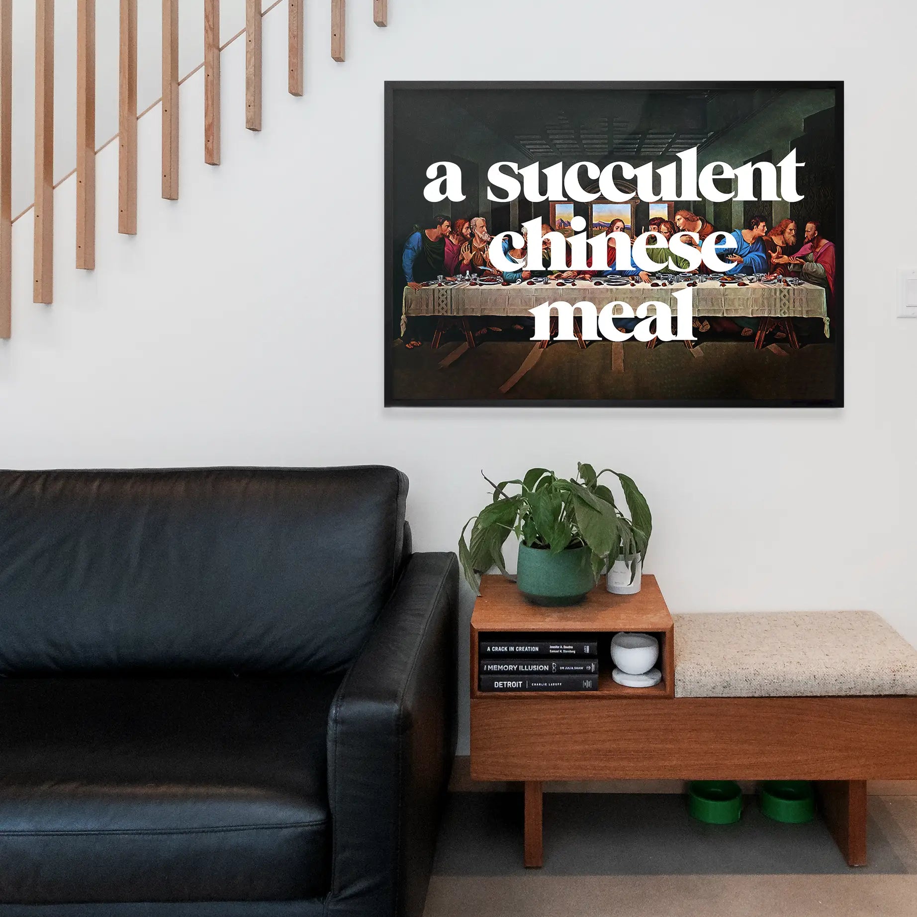 A Succulent Chinese Meal Slogan Print