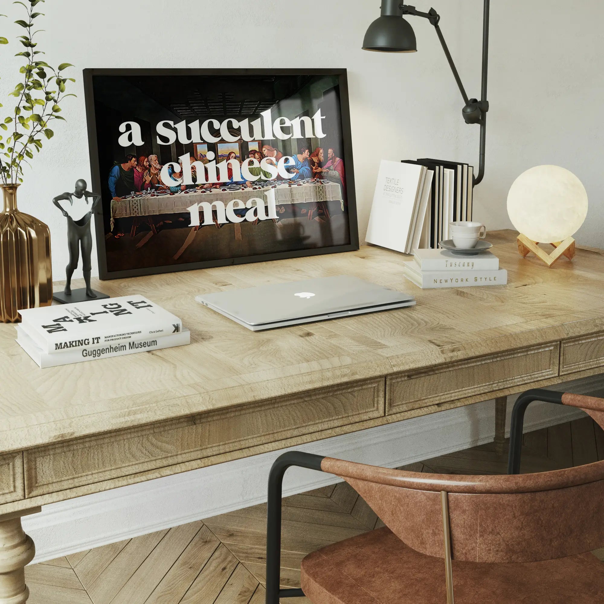 A Succulent Chinese Meal Slogan Print