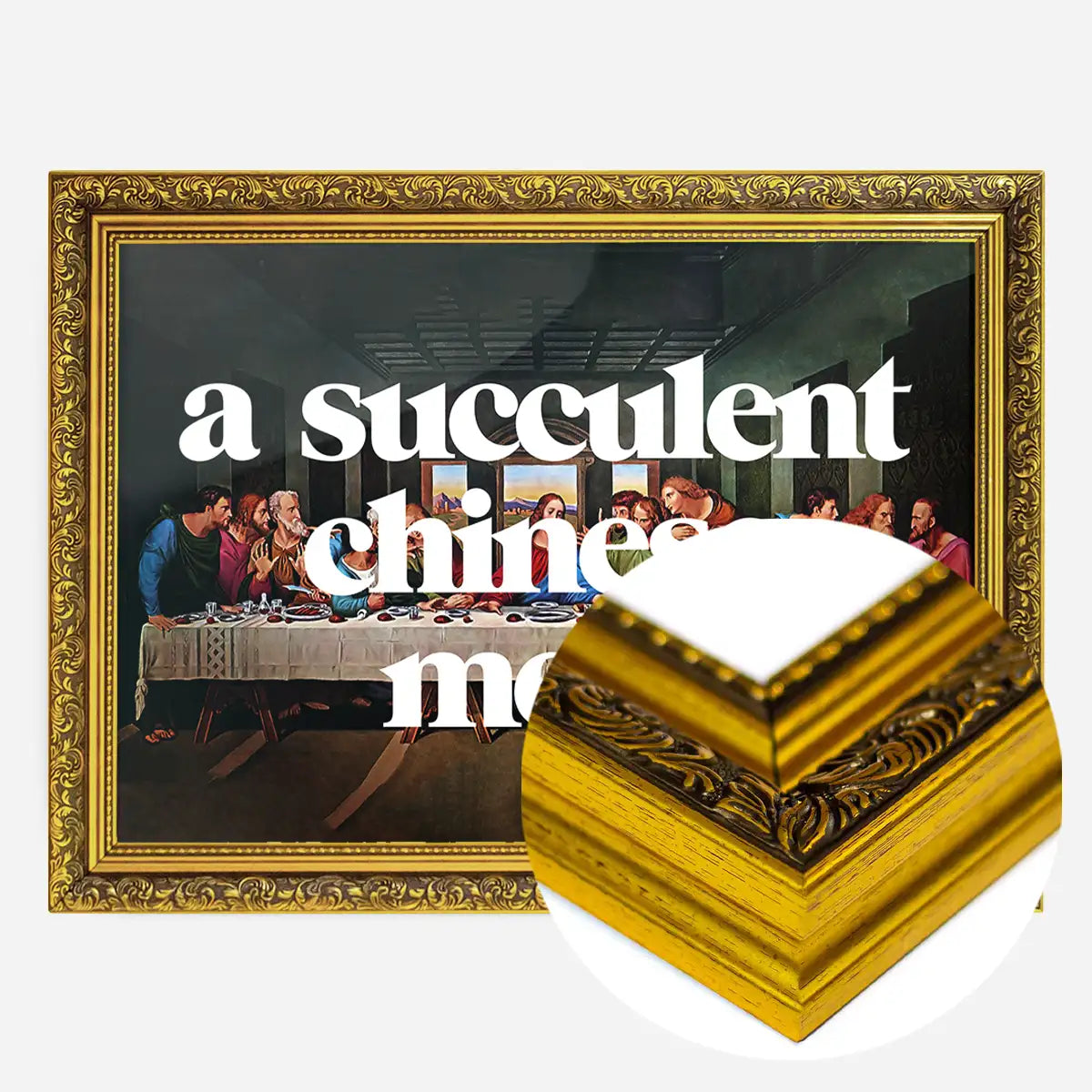 A Succulent Chinese Meal Slogan Print
