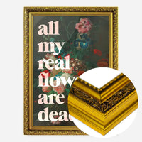 All My Real Flowers are Dead Quirky Painting Print