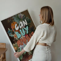 I can buy myself flowers graffiti style lyrics quirky painting print