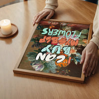 I can buy myself flowers graffiti style lyrics quirky painting print