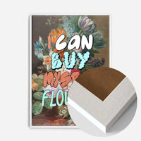 I can buy myself flowers graffiti style lyrics quirky painting print