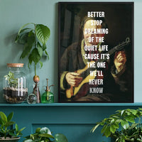 Town called Malice lyrics altered art quote print