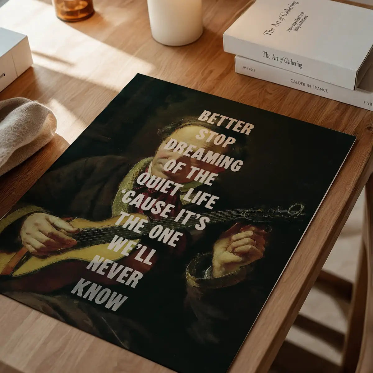 Town called Malice lyrics altered art quote print