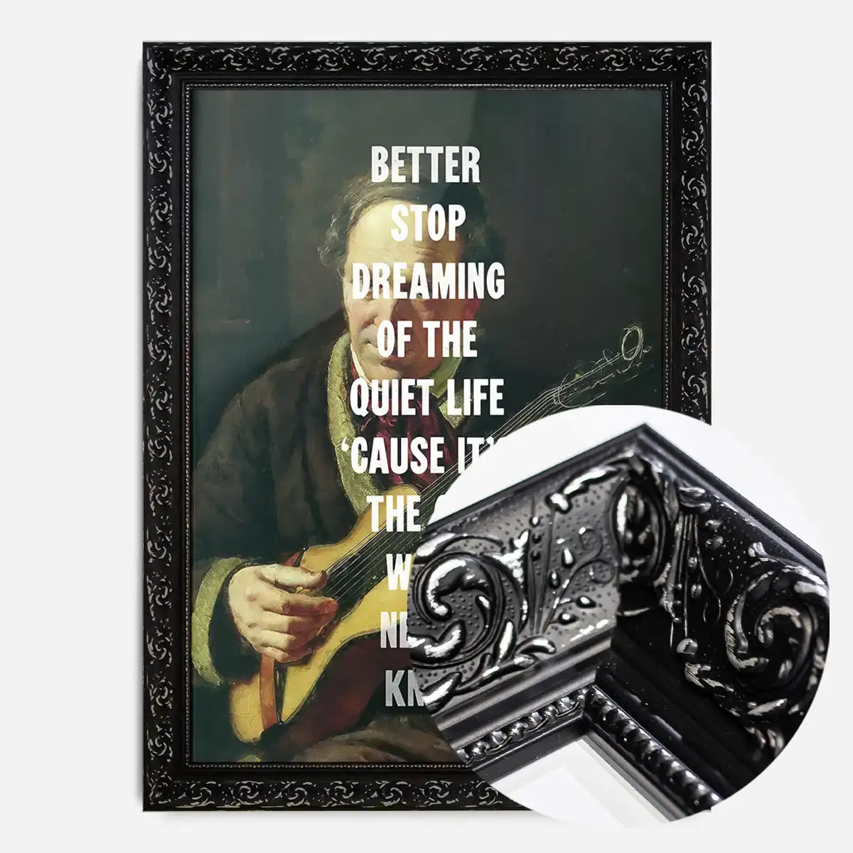 Town called Malice lyrics altered art quote print