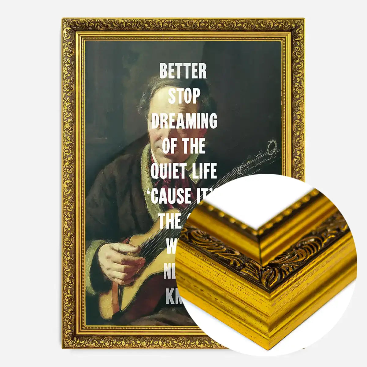 Town called Malice lyrics altered art quote print