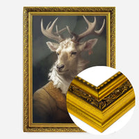 White Stag Deer Animal Portrait Print